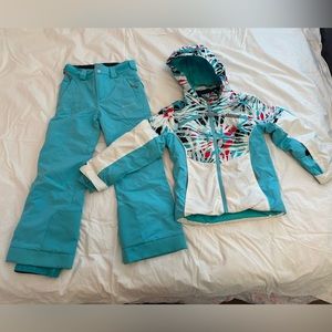 Spyder Girls Insulated Ski Pant (size 8) and Insulated Ski Jacket (size 8) set